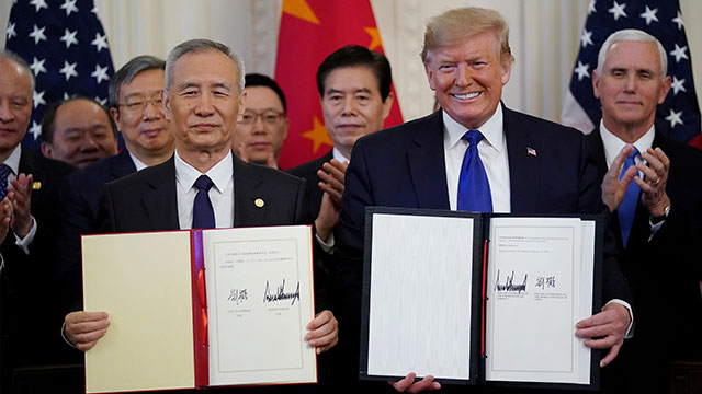 ABD ve Çin, ticaret savaşını bitiren imzaları attı