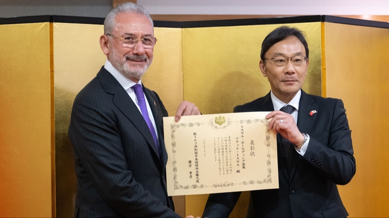 Türk iş insanı Fuat Tosyalı'ya Japonya Büyükelçiliği'nden özel ödül