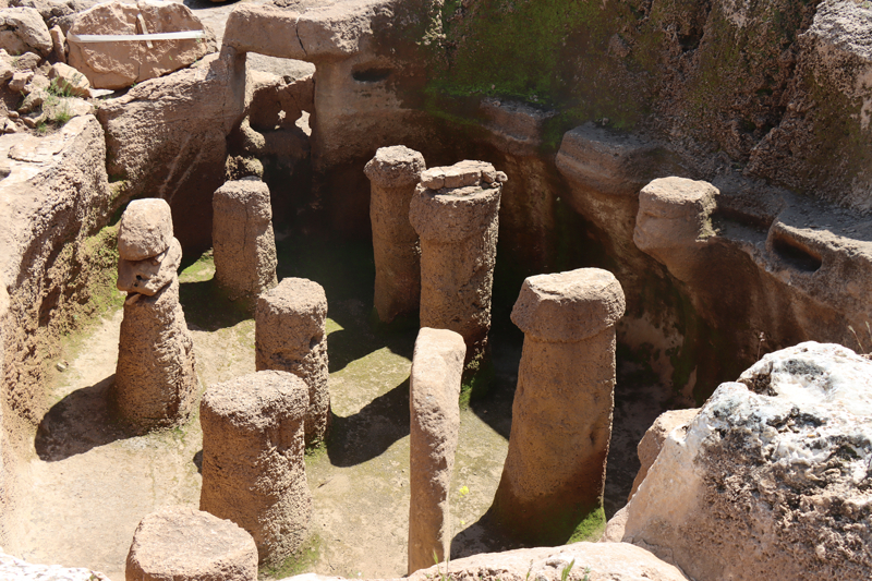 <p><b>ÜÇ BOYUTLU HEYKELLERDEN HAYVAN BETİMLEMELERİNE...</b></p><p><b><br></b></p><p>Cumhuriyet tarihinin en kapsamlı arkeoloji girişimlerinden Taş Tepeler Projesi çerçevesinde Şanlıurfa'da 7 yıldır yürütülen çalışmalarda Karahantepe, şehrin en önemli kazı alanlarından birini oluşturuyor. </p><p><br></p><p>UNESCO Dünya Mirası Listesi'nde yer alan Göbeklitepe'deki yapılara benzeyen, neolitik döneme ait <b>"T" </b>biçimli 250'nin üzerinde dikili taşın bulunduğu alanda insan figürlü<b> üç boyutlu heykellerden hayvan betimlemelerine kadar çok sayıda eser keşfedildi.</b></p>