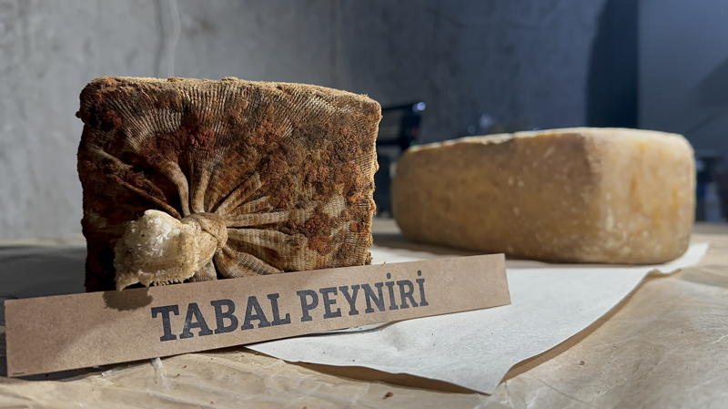 <b>Küf kırmızıya döndüğünde peynir olgunlaşmış demektir</b><div><p><b><br></b></p><p>Üretici Recai Erbişim, AA muhabirine, AR-GE        çalışmaları sonucu tüf mağarada 7 çeşit peynir ürettiklerini, uygun görülenleri isimlendirip satışa sunduklarını söyledi.</p><p>AR-GE çalışmaları sonrası ortaya çıkan peyniri dönemin Niğde Valisi Yılmaz Şimşek'e tattırdıklarını anlatan Erbişim, "Peynirimizi beğendi, 'Buna bir isim koyalım.' dedik. 'Çiftlik ilçesinde bulunan Tabal Krallığı'nın ismini koyalım.' diye Vali Bey öneride bulundu. Biz de bu ismi koyduk." diye konuştu.</p><p><b><br></b></p><p><b><br></b></p></div>