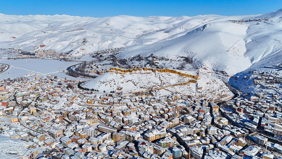 Türkiye'nin en büyük 3. kalesi havadan böyle görünüyor