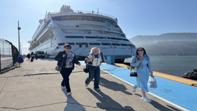 Karadeniz ilçesine 79 bin 320 turist getiren gemi yine geldi