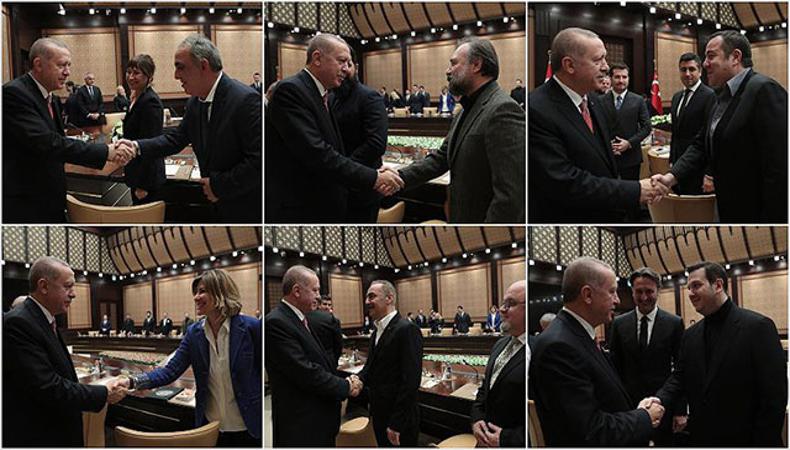 Cumhurbaşkanı Erdoğan sinema sektörü temsilcilerini kabul etti, yasayı imzaladı