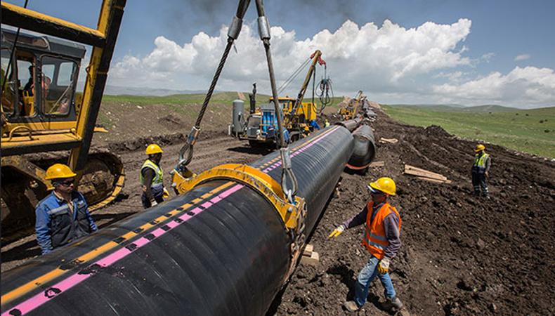 TANAP'tan bir yılda 1,8 milyar metreküp gaz geldi