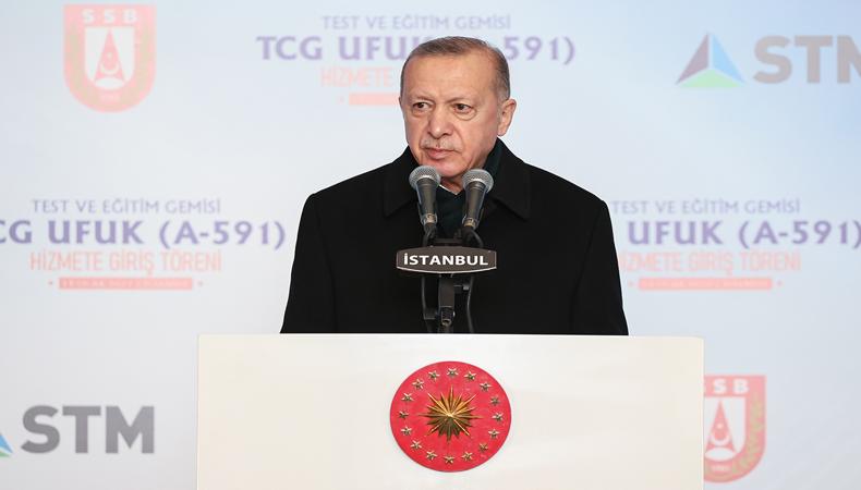 Cumhurbaşkanı Erdoğan: Hava savunma muhribimiz TF-2000'in ihalesine yakında çıkıyoruz