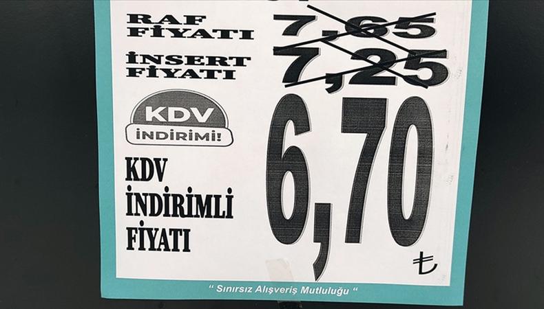 Gıdada KDV indirimi etiketlere yansımaya başladı