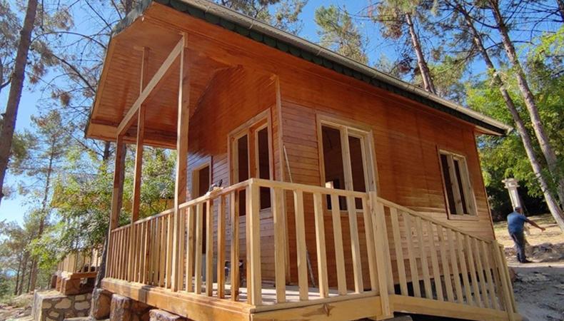 Atatürk Baraj Gölü kıyısına yapılan bungalov evler turizme kazandırılıyor