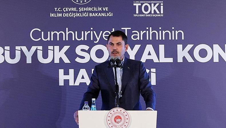 Bakan Kurum: Sosyal konut projesine başvuru sayısı 224 bine ulaşmış durumda