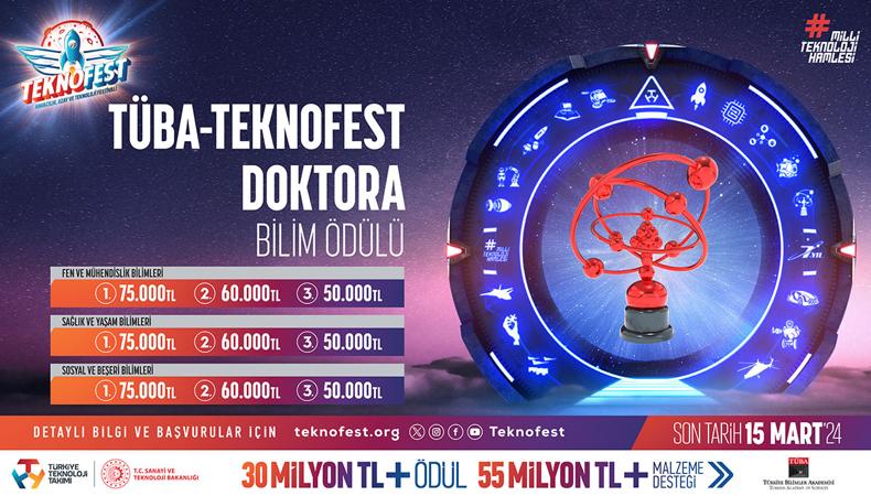 TÜBA-TEKNOFEST Doktora Bilim Ödülleri için başvurular sürüyor