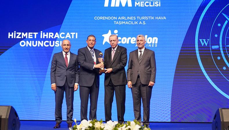 Corendon Airlines, 'İhracatın Şampiyonları' listesinde yer aldı