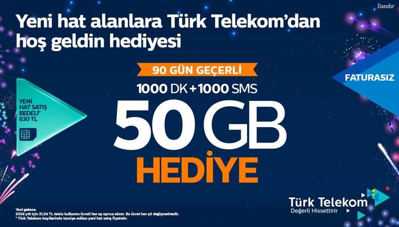 Türk Telekom Faturasız 3 Ay Hoşgeldin Kampanyası
