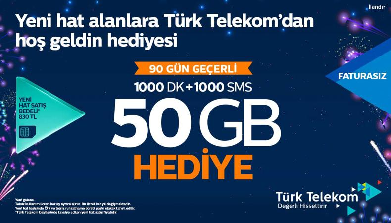 Türk Telekom Faturasız 3 Ay Hoşgeldin Kampanyası