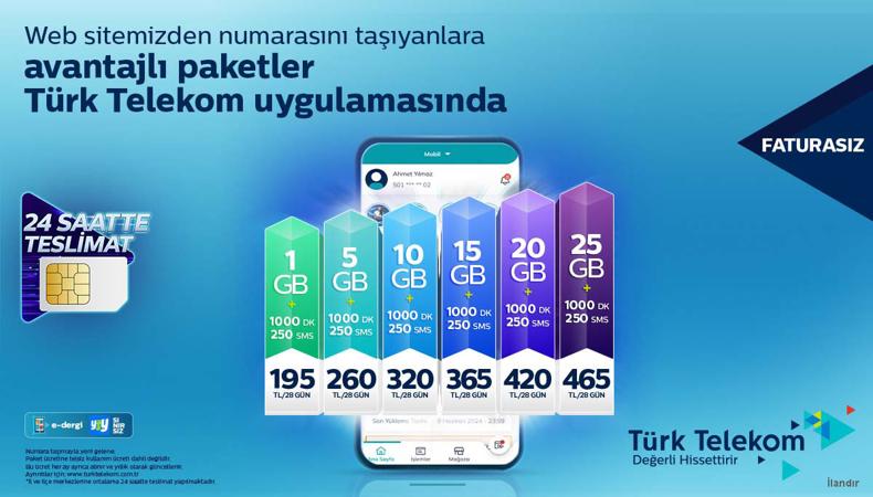 Türk Telekom Faturasız Yeni Dijital Tarifeler Kampanyası