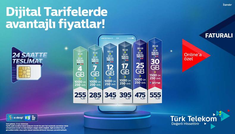 Türk Telekom Faturalı Dijital Tarifeler Kampanyası