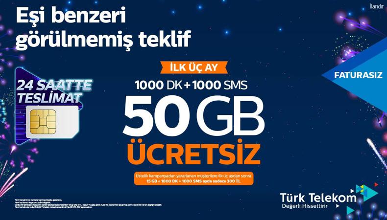 Türk Telekom Faturasız 3 Ay Hoş Geldin Kampanyası